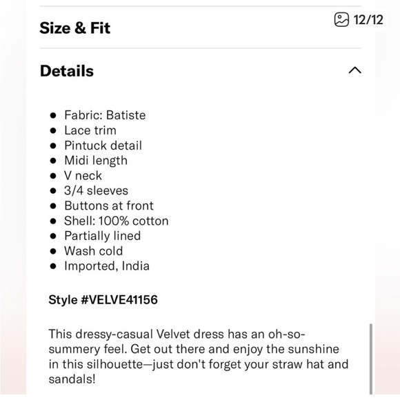 Velvet (by Graham & Spencer) Angi Cotton Dress - Picture 6 of 6